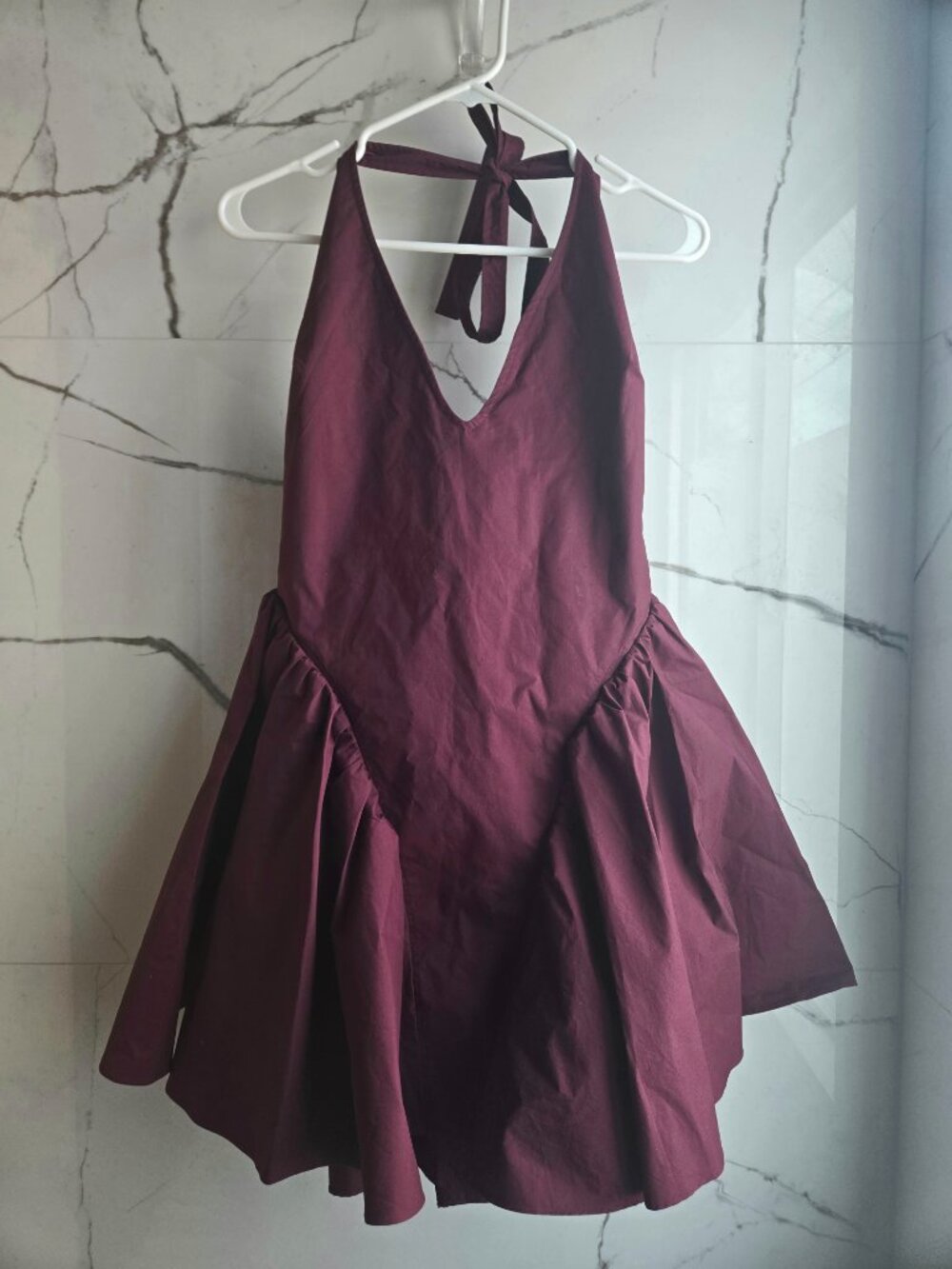House of CB Valentia Wine Halter Mini Dress - Picture 2 of 6